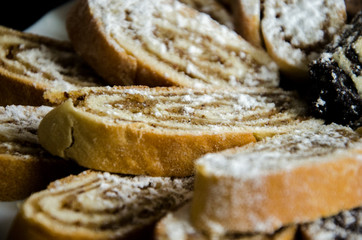 Close up Strudels in the plate