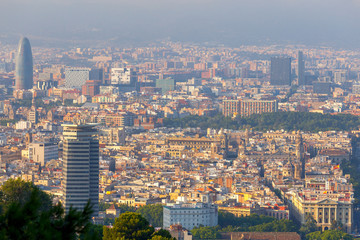 Fototapeta na wymiar Aerial view of Barcelona.