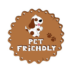 Pet friendly vector badge 