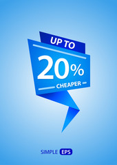 Up to 20 percent cheaper tag