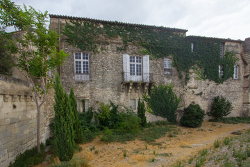 Le case di Arles con vegetazione