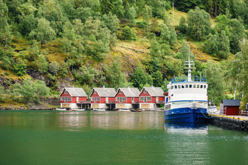 Fototapeta premium Blick auf den Aurlandsfjord in Norwegen