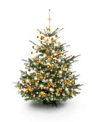 Golden Geschmückter Weihnachtsbaum