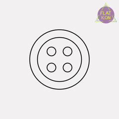 clothing button linear icon