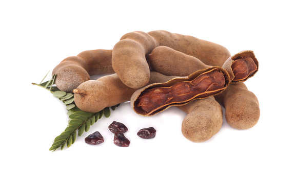 Tamarind on white background.