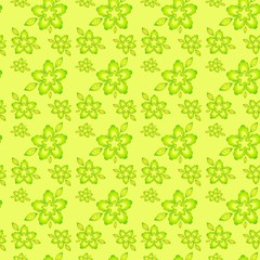 Seamless regular pattern with floral design.