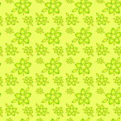 Seamless regular pattern with floral design.
