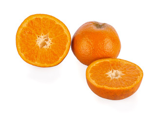 fresh orange isolated on white background