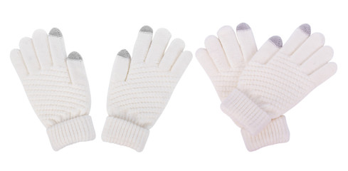 Winter Gloves isolated on a white