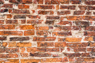 Old brick wall. Grunge background for interior design