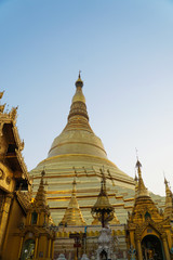 Naklejka premium The Shwedagon Pagoda in Yangon , Myanmar