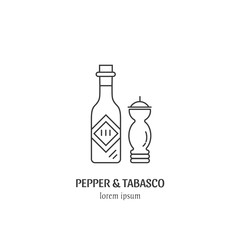 Fototapeta na wymiar Pepper and tabasco design