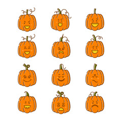 Halloween pumpkin set