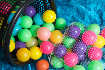 The colorful plastic ball for children