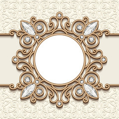 Vintage gold jewelry label