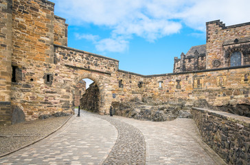 Entrance to the Edinburgh Castle inner square, Scotland.
