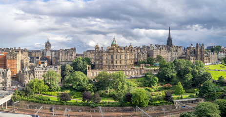 Panorama of Edinburgh Skyline Scotland United Kingdom
