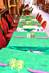 Italian restaurant ready for dinner