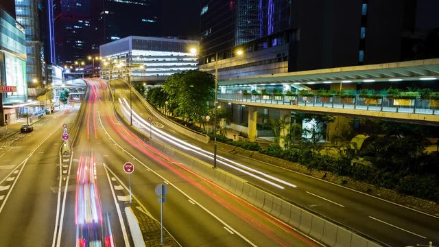 Hong Kong traffic at night