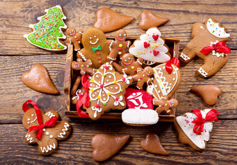 Christmas homemade gingerbread cookies