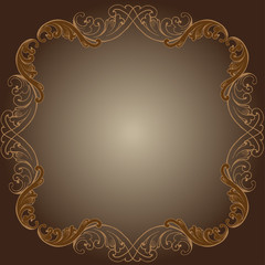 Frame Baroque. Vector illustration