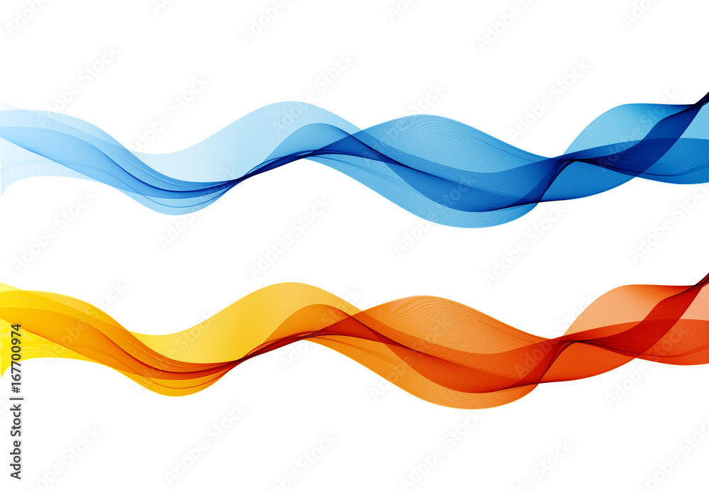 Leinwandbilder abstract color wave design element. curve flow motion illustration.