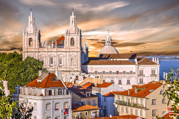 Fototapeta na wymiar Lisbon, Portugal. Monastery Saint Vicente de Fora