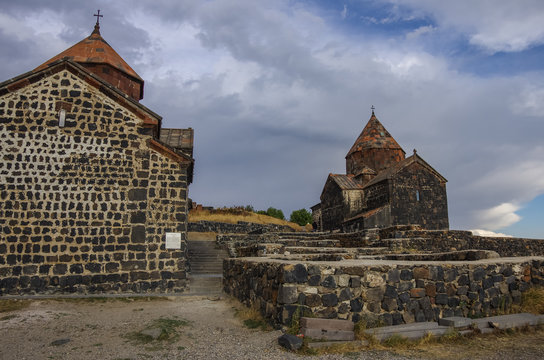 Sevanavank (Sevan Monastery), a monastic complex located on a shore of Lake Sevan in the Gegharkunik Province of Armenia