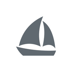 Sailboat icon simple