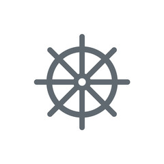 Boat steering wheel icon