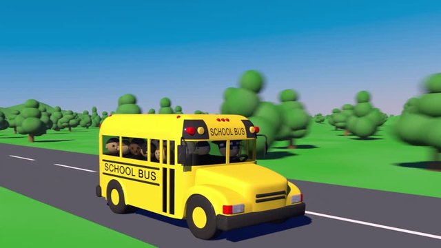 The children go to school. Back to school. School bus goes to school.
