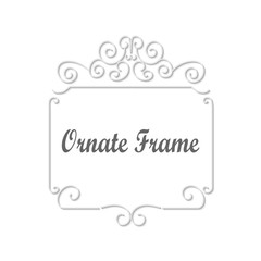 Vector decorative element for design. Frame template with place for text. Fine floral border. Lace decor. Elegant art for birthday and greeting card, wedding invitation.