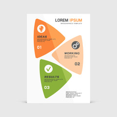Corporate design of paper flier or brochure cover