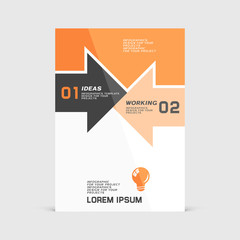 Corporate vector design of paper flier or booklet cover