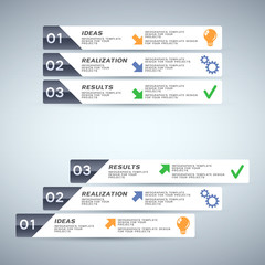 Infographics design with numbered bars