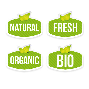 Organic, fresh, natural, bio label