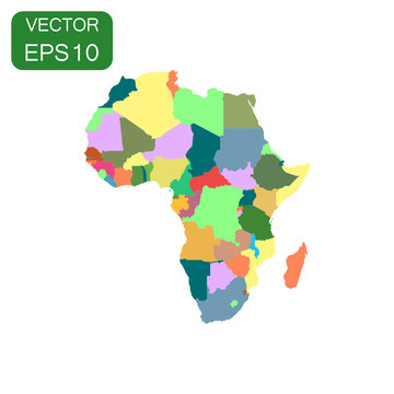 Africa map icon. Business cartography concept Africa pictogram. Vector illustration on white background.