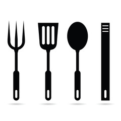 barbercue and grill vector silhouette