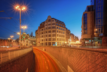 Fototapeta premium Wroclaw night city view