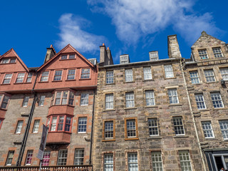 Fototapeta na wymiar Ancient buildings and architecture in the heart of Edinburgh, Scotland.