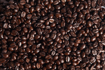 Coffee beans are made into a full background area.