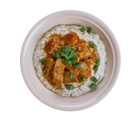 Meat Stew over Smoky Eggplant Puree