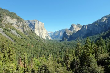 Fototapeta na wymiar Tunnel view in Yosemite National Park, California