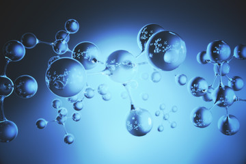 Blue bubble background