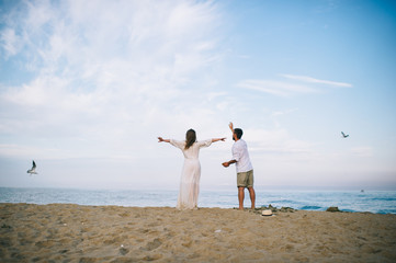 couple in love on the beach