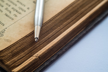 Old book on white background