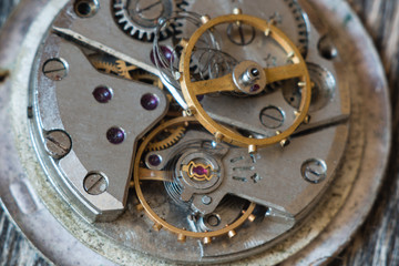 Fototapeta na wymiar Clockwork close-up