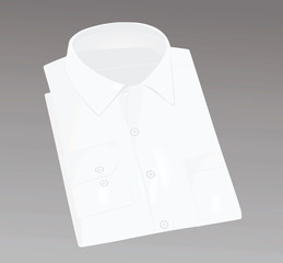 White packed men shirt. vector illustration