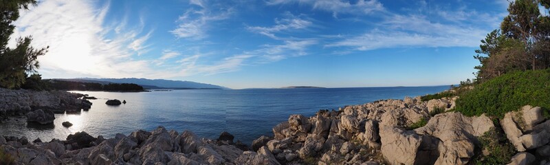 Coast of the island of Rab, Mediterranean Sea, Croatia