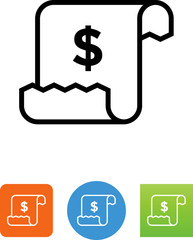 Sales Receipt Icon - Illustration